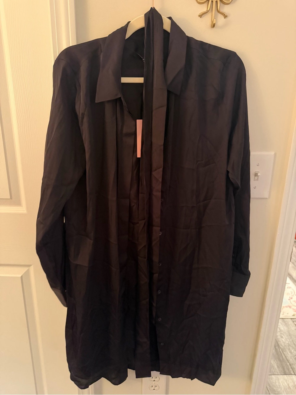 Quince silk button down dress